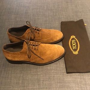 Tod’s Men’s Tan Shoe Suede Oxford’s
